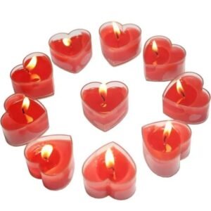 Heart Shape Candles, Set of 5
